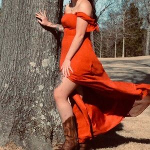 Rust Bridesmaid dress